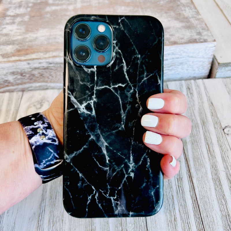 Black Marble Case For iPhone