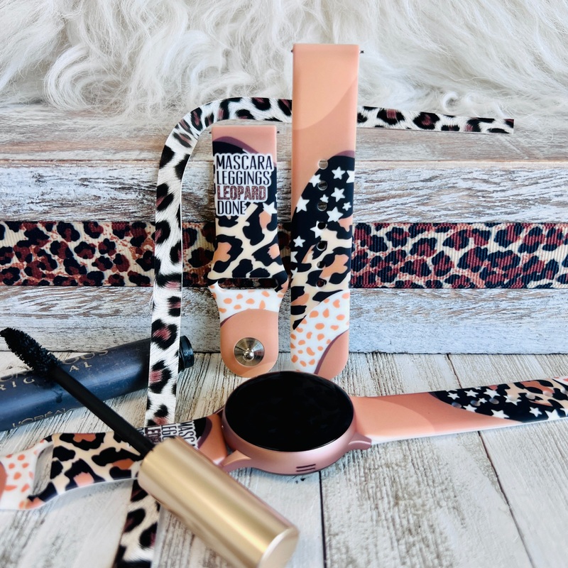 Mascara, Leopard, Leggings Print Silicone Band For Samsung Watch