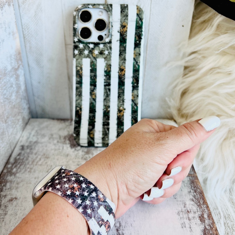 Rustic Camo Phone Flag Case For iPhone