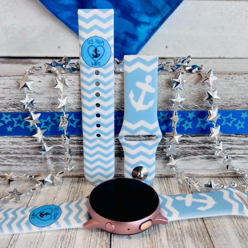 U.S. Navy Wife Print Silicone Band For Samsung Watch