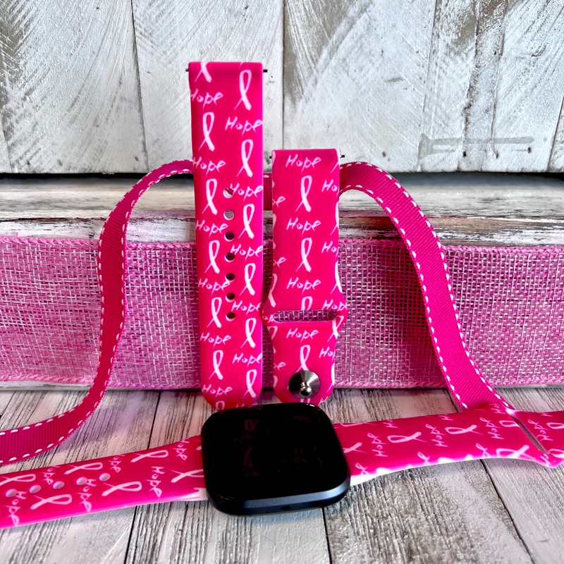 Hope Print Silicone Band For Fitbit Versa 1/2