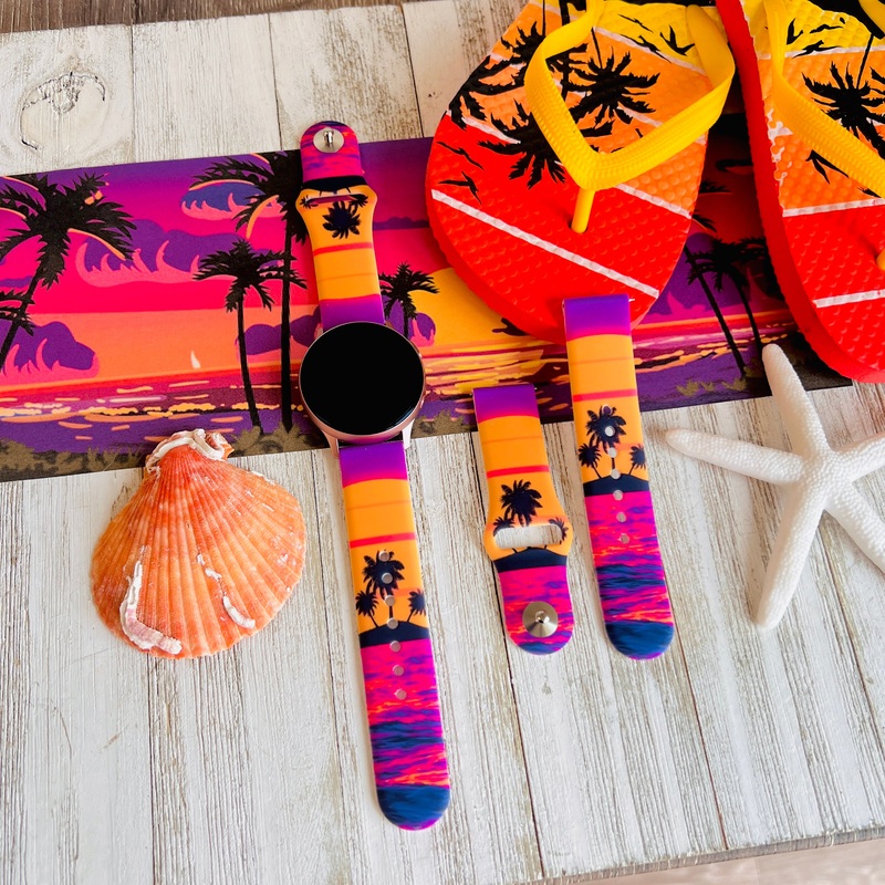 Summer Flashback Print Silicone Band For Samsung Watch