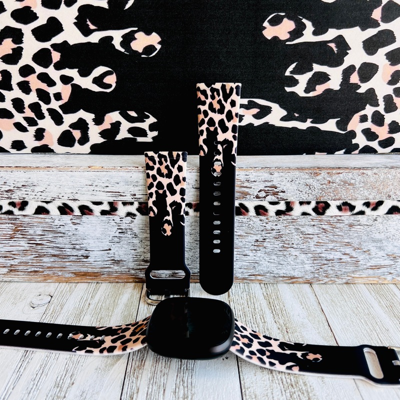 Leopard Drip Print Silicone Band For Fitbit Versa 3/4/Sense