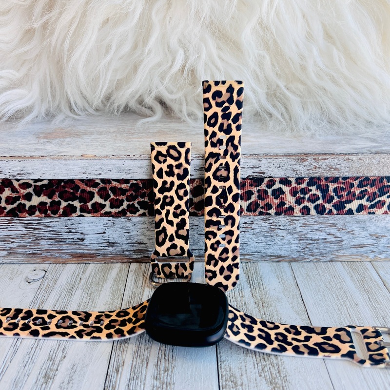 Leopard Print Silicone Band For Fitbit Versa 3/4/Sense