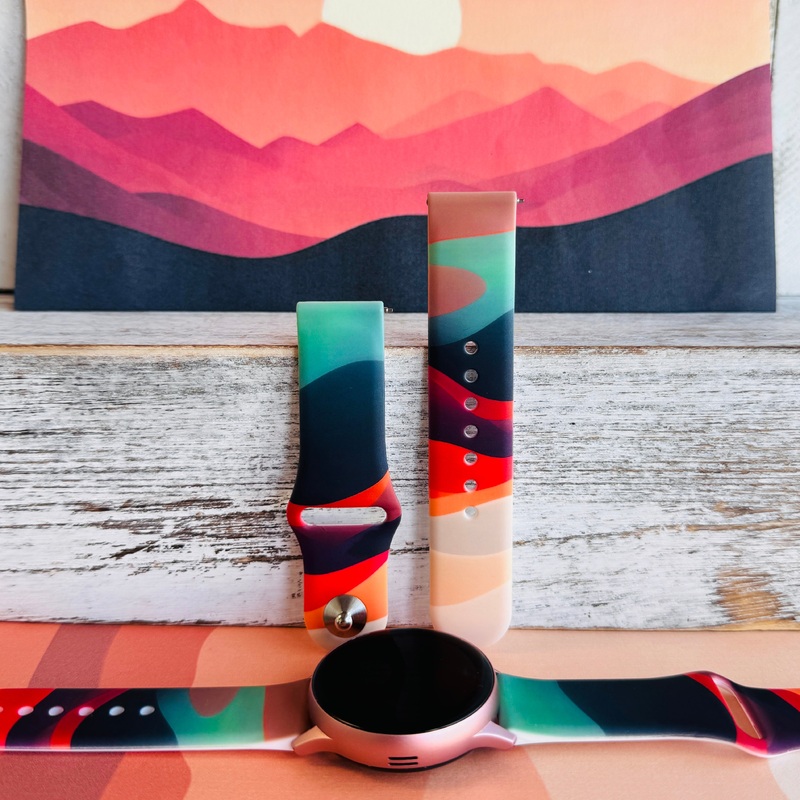 Colorful Dune Delight Print Silicone Band For Samsung Watch