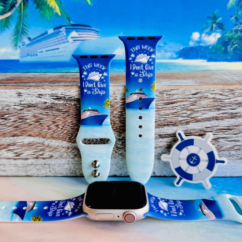 I Don’t Give A Ship Print Silicone Band For Apple Watch