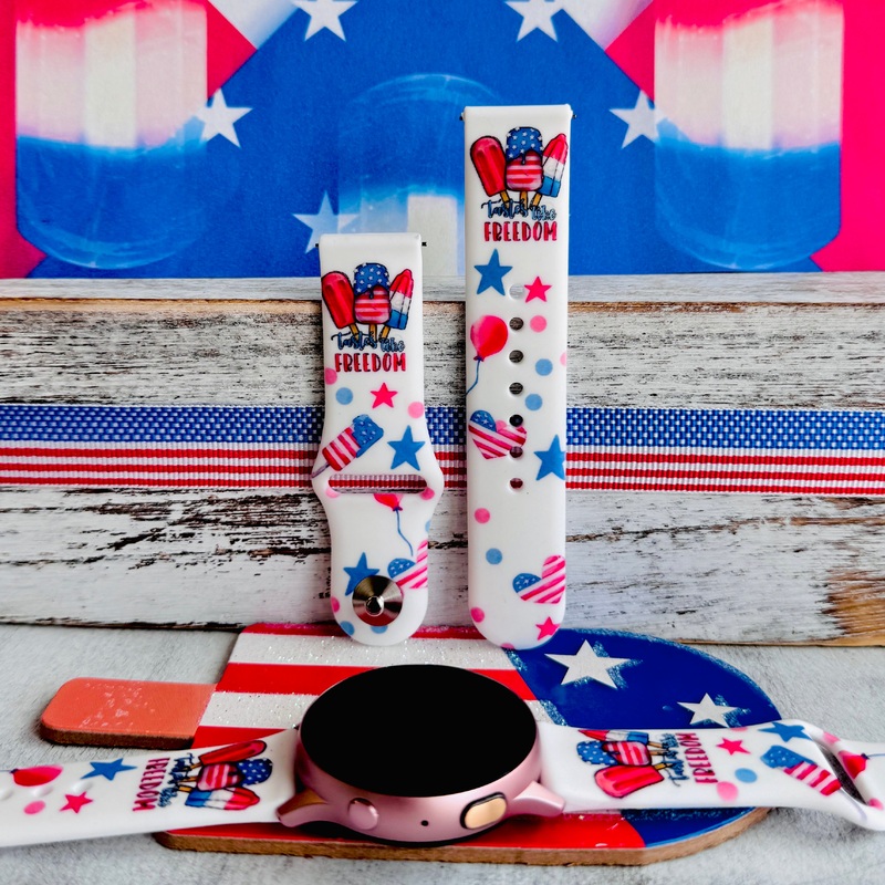 Sweet Liberty Print Silicone Band For Samsung Watch