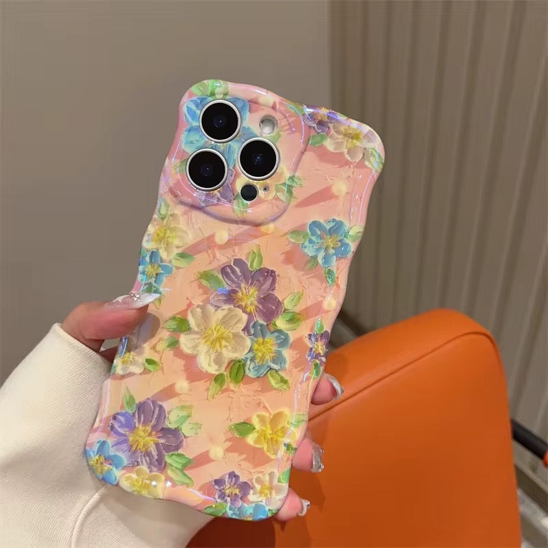 Blushing Bouquet Wavy Luxe MagSafe Case for iPhone