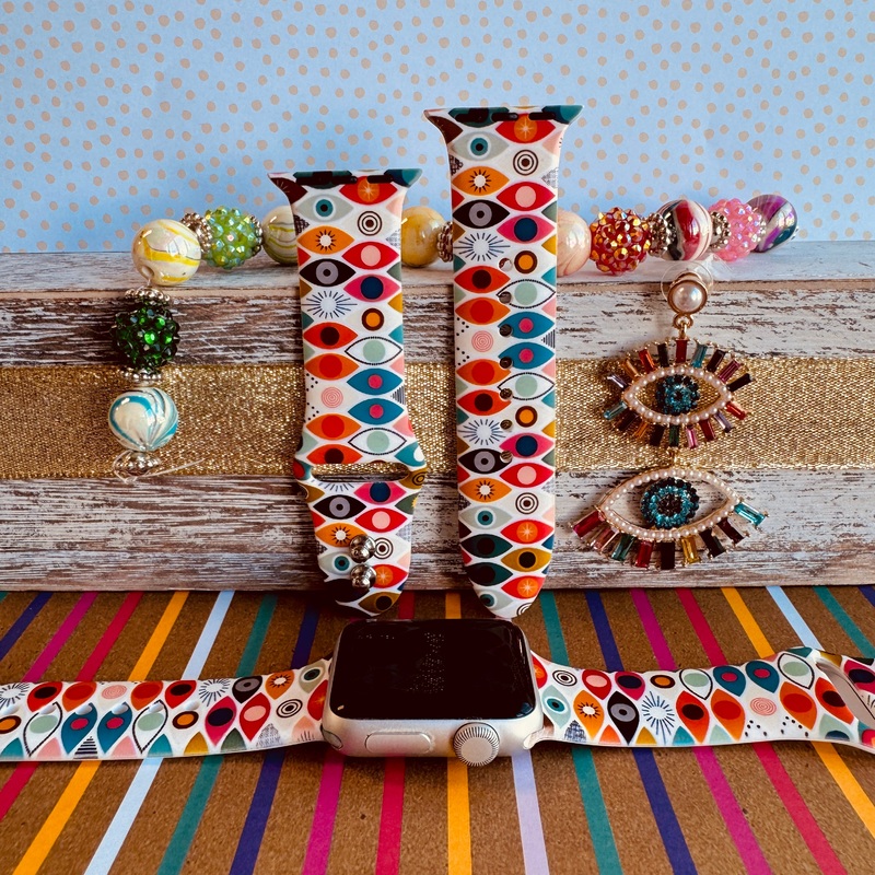 Eye See You Print Silicone Band For Apple Watch