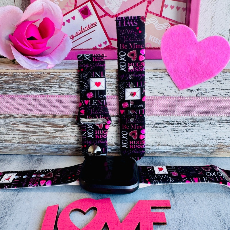 Love Letter Band Print Silicone Band For Fitbit Versa 1/2