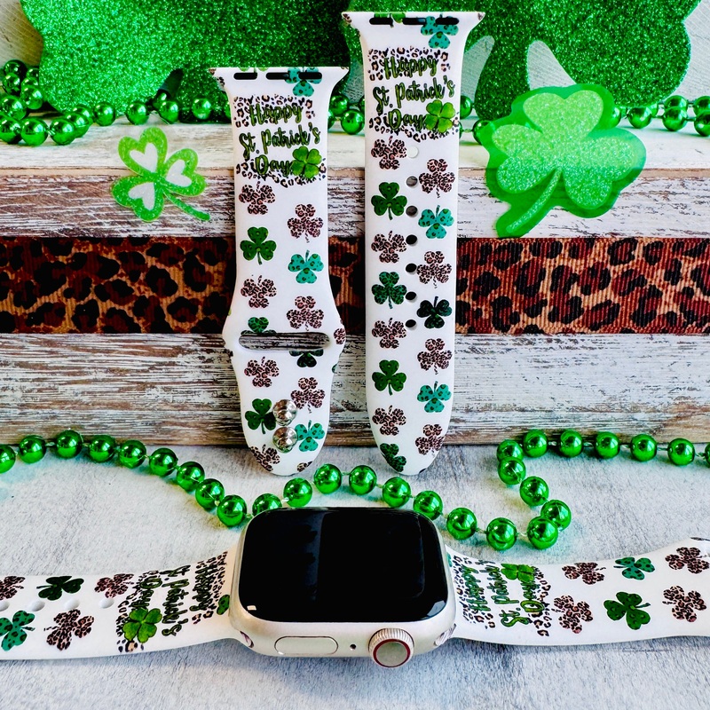 Lucky in Leopard Print Silicone Band For Apple Watch