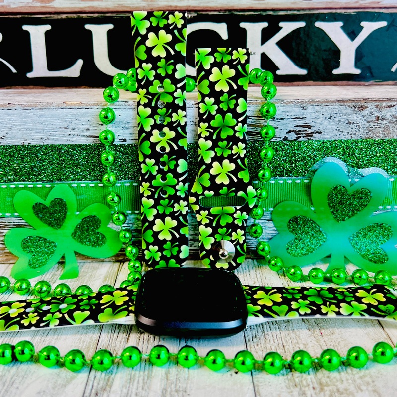 Shamrock Print Silicone Band For Fitbit Versa 1/2