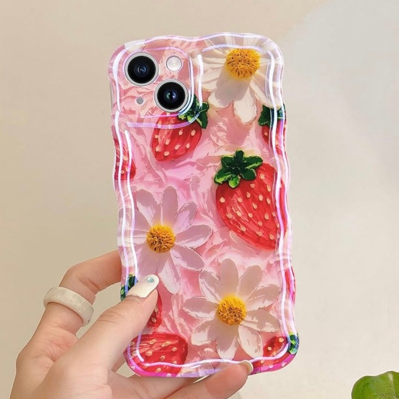 Berry Cute Blooms Wavy Luxe MagSafe Case for iPhone