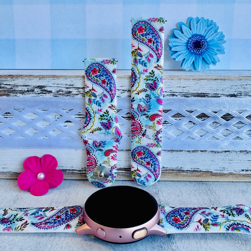 Boho-Paisley Breeze Print Silicone Band For Samsung Watch
