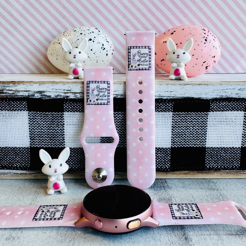 Bunny Bliss Print Silicone Band For Samsung Watch