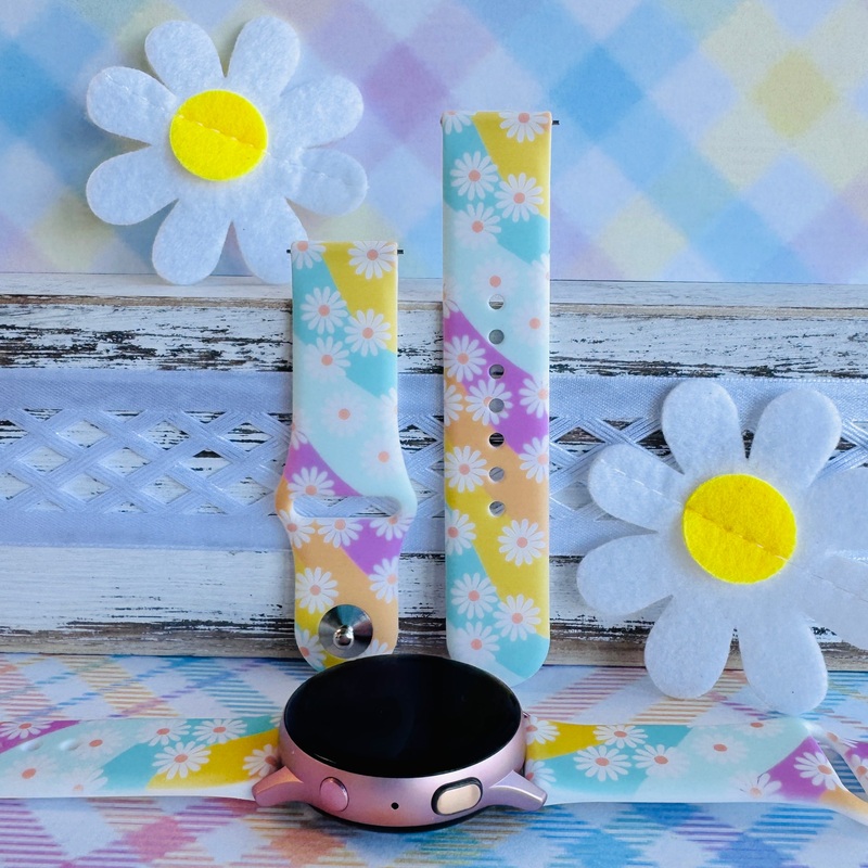 Daisy Dream Print Silicone Band For Samsung Watch