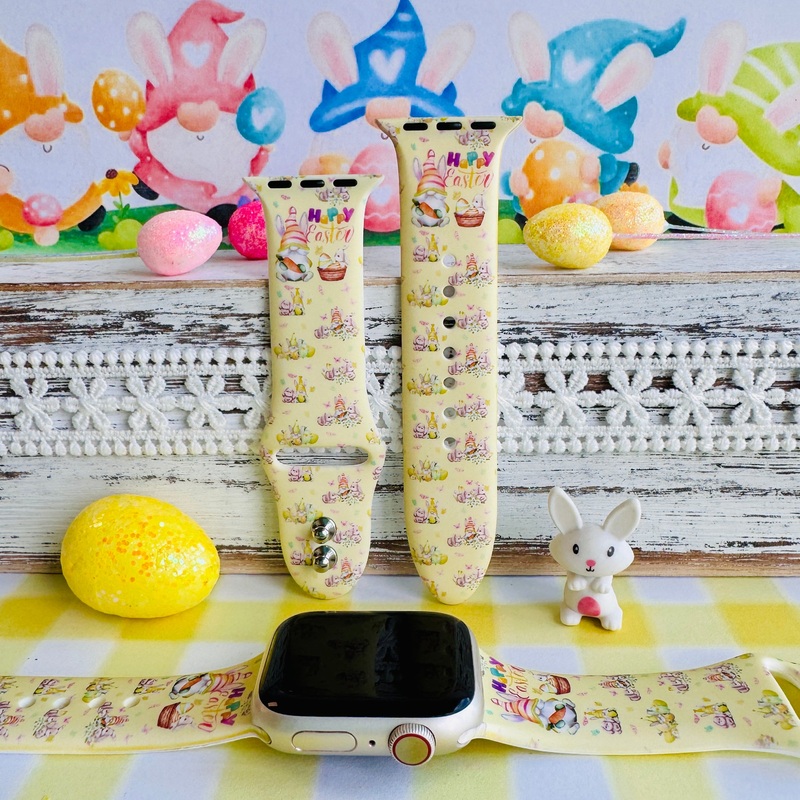 Eggstra Gnome-y Print Silicone Band For Apple Watch