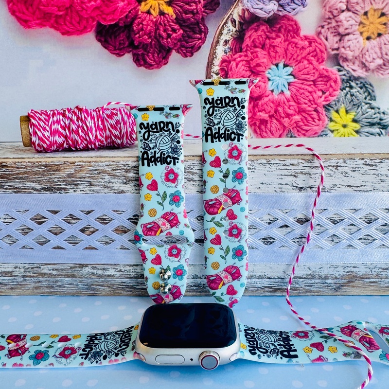 Yarn Addict Print Silicone Band For Apple Watch