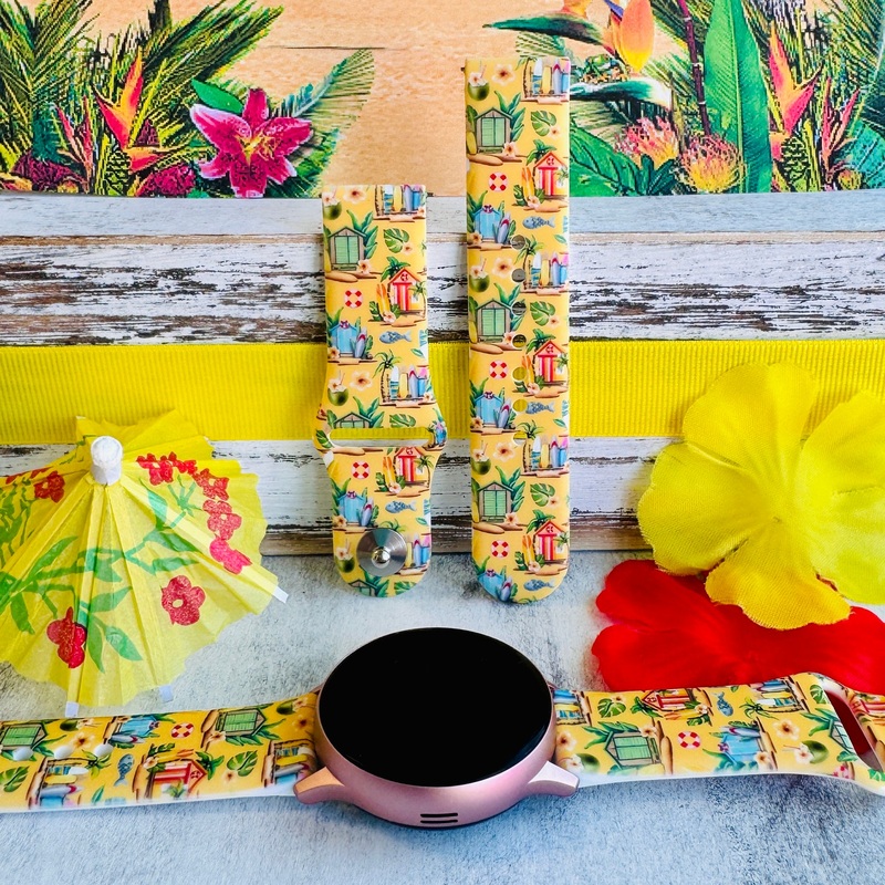 Cabana Cutie Print Silicone Band For Samsung Watch