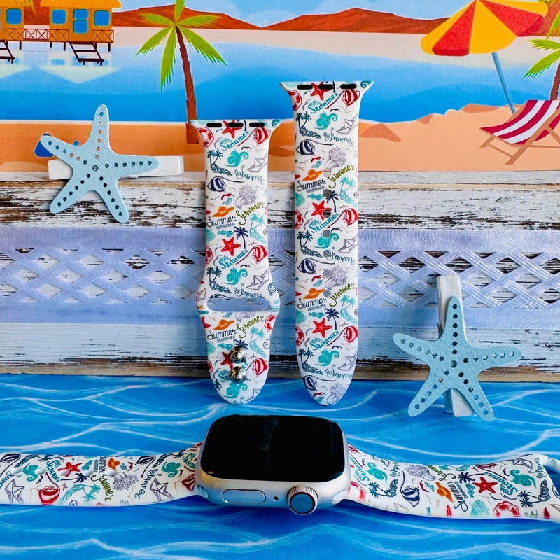 Endless Summer Print Silicone Band For Apple Watch