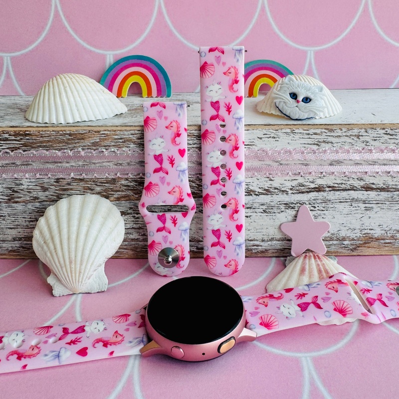 Meowmaid Magic Print Silicone Band For Samsung Watch