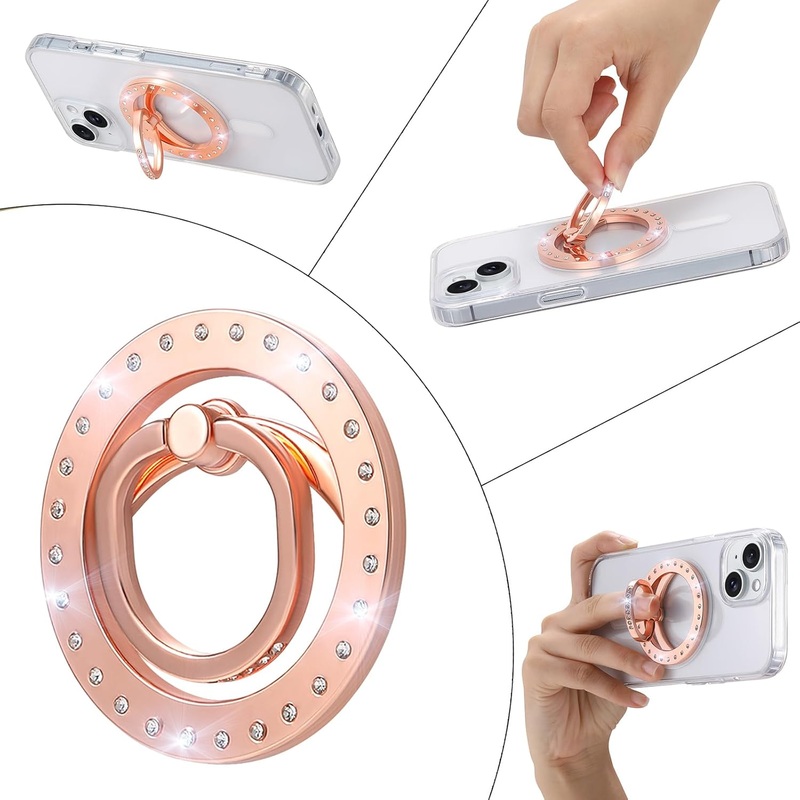 TwinkleLoop Fancy Phone MagSafe Phone Grip Multiple Colors Available Blush Sparkle
