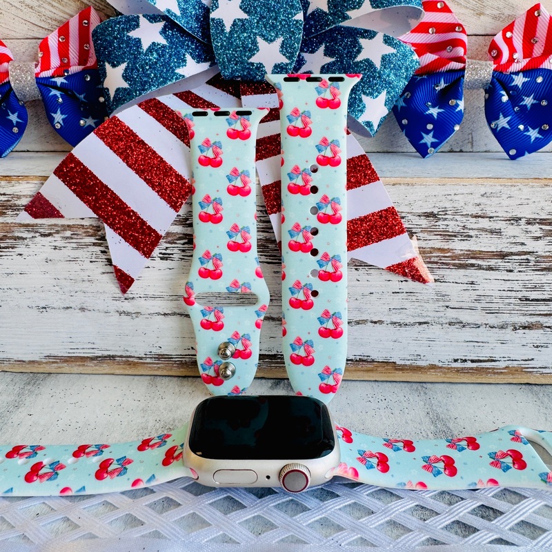 All American Cutie Print Silicone Band For Apple Watch