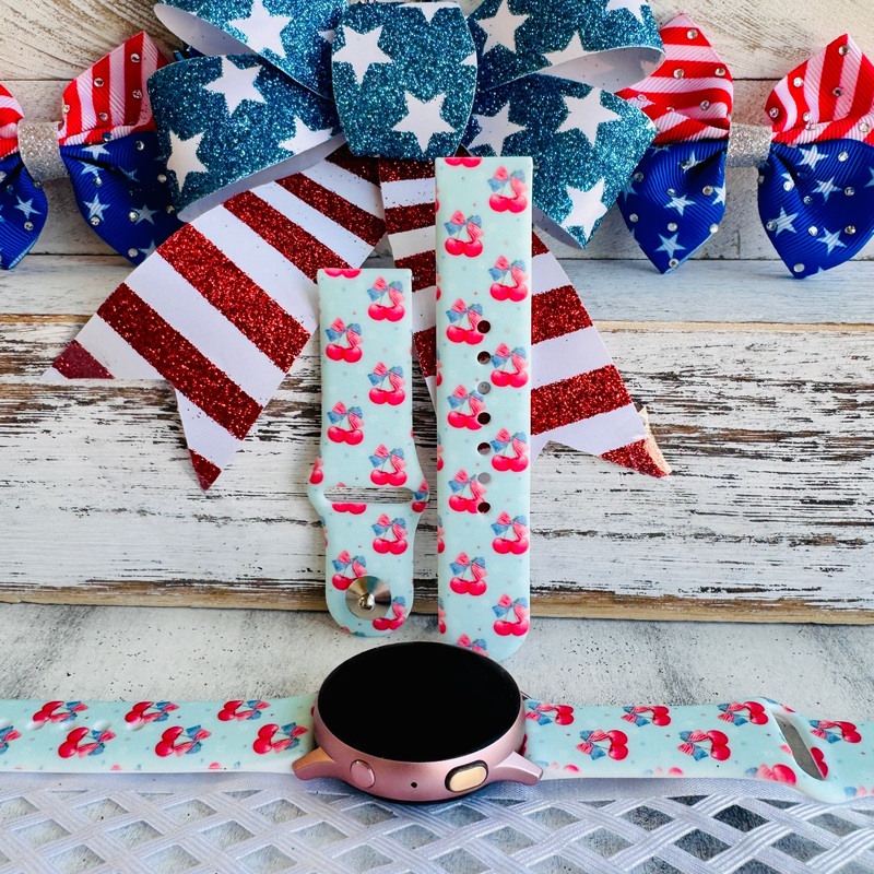All American Cutie Print Silicone Band For Samsung Watch