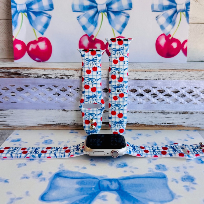 Cherry on Top Print Silicone Band For Apple Watch