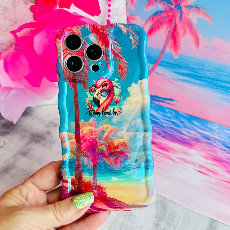 Resting Beach Face Wavy Luxe MagSafe Case for iPhone