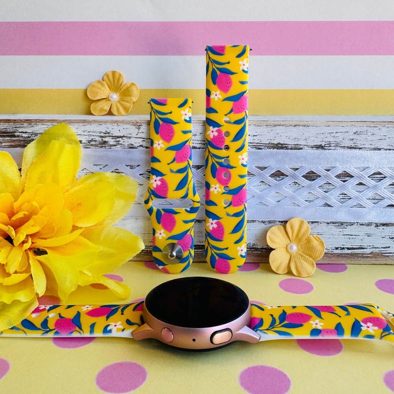 Sunshine Squeeze Print Silicone Band For Samsung Watch