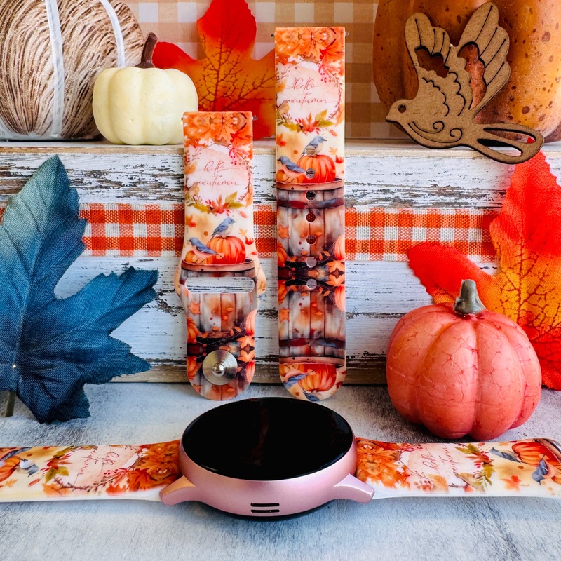 Autumn Nesting Print Silicone Band For Samsung Watch