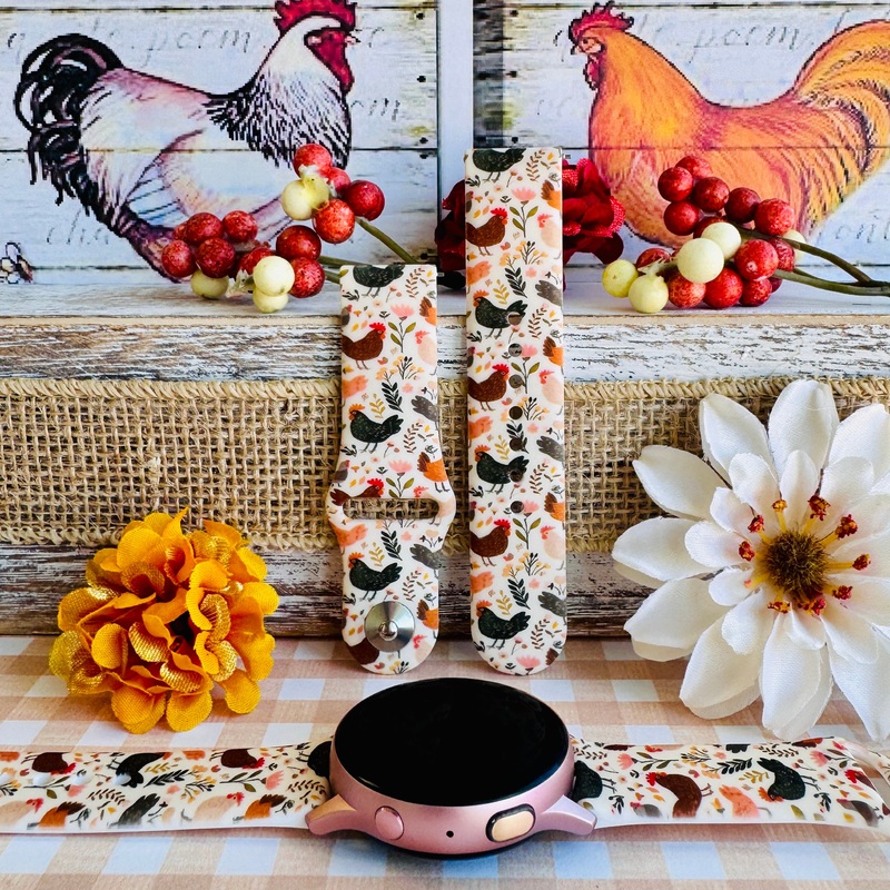 Cluckin’ Cute Print Silicone Band For Samsung Watch