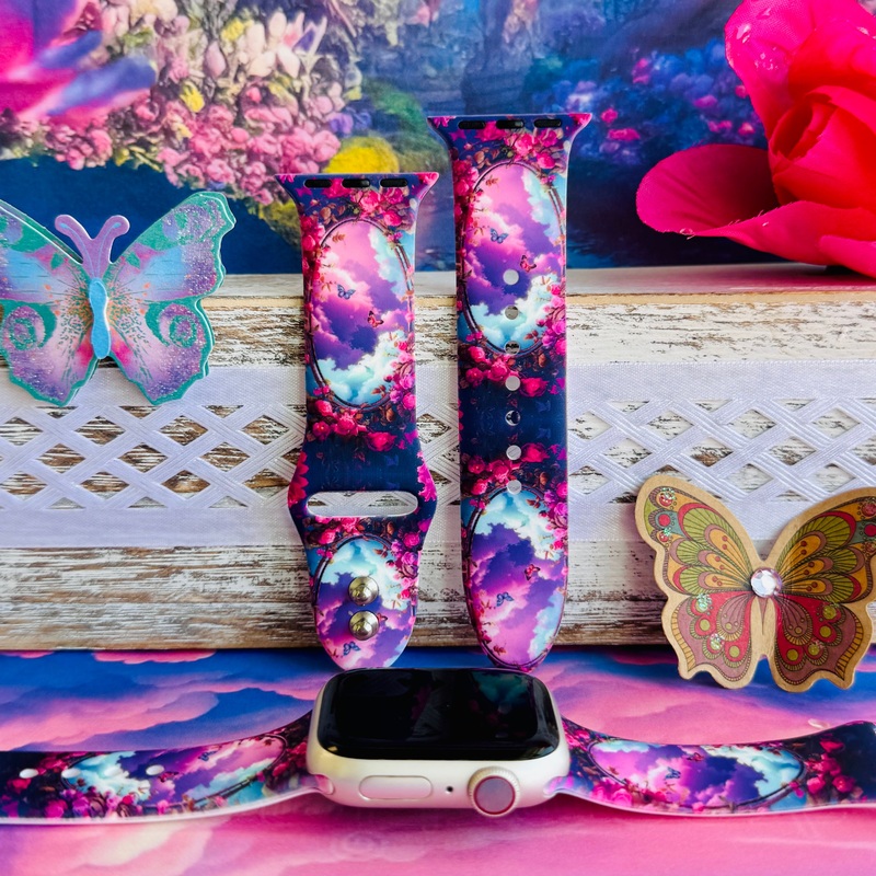 Enchanted Skies Print Silicone Band For Apple Watch