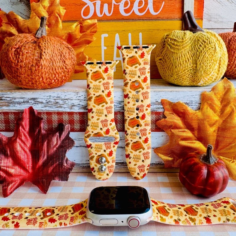 Fall Days Print Silicone Band For Apple Watch