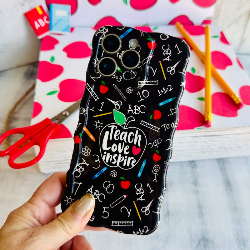 Teach, Love, Inspire Wavy Luxe MagSafe Case for iPhone