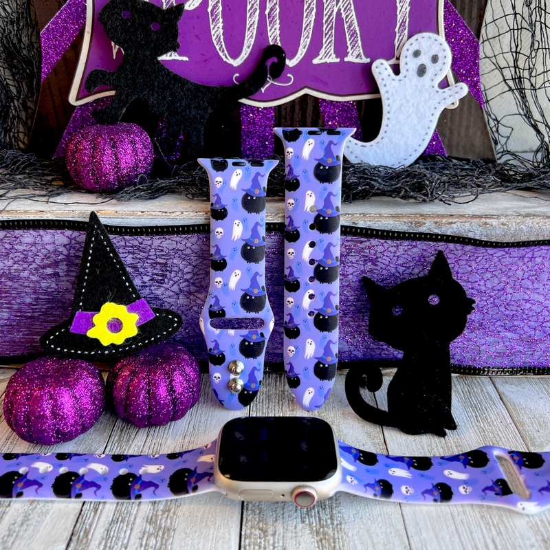 Ghostly Whisker’s Print Silicone Band For Apple Watch