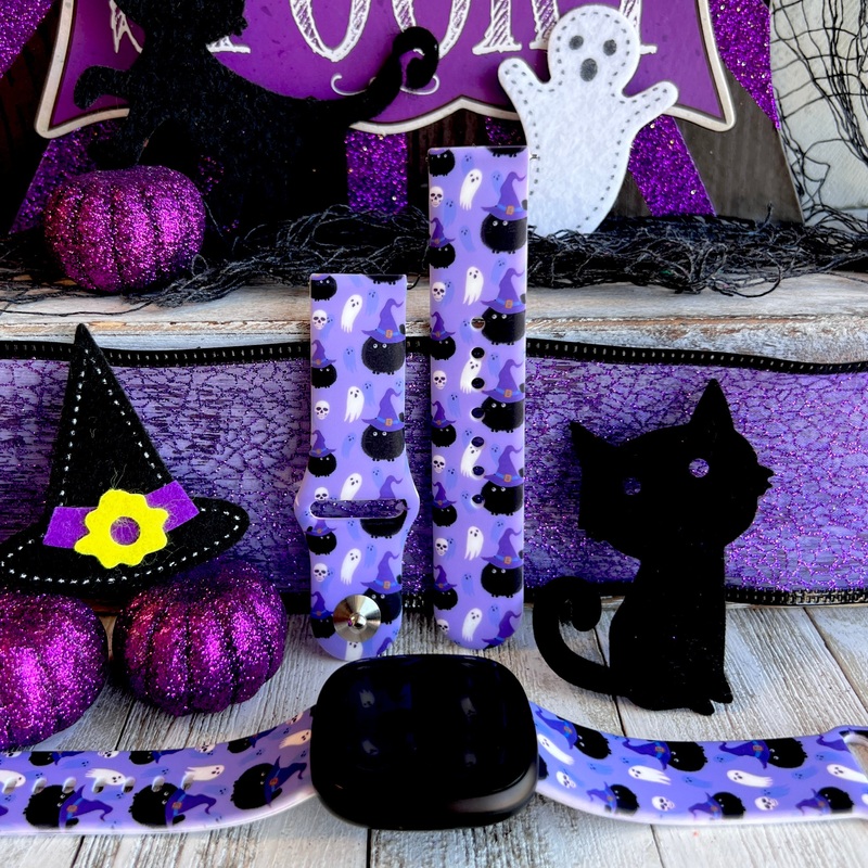 Ghostly Whisker’s Print Silicone Band For Fitbit Versa 1/2