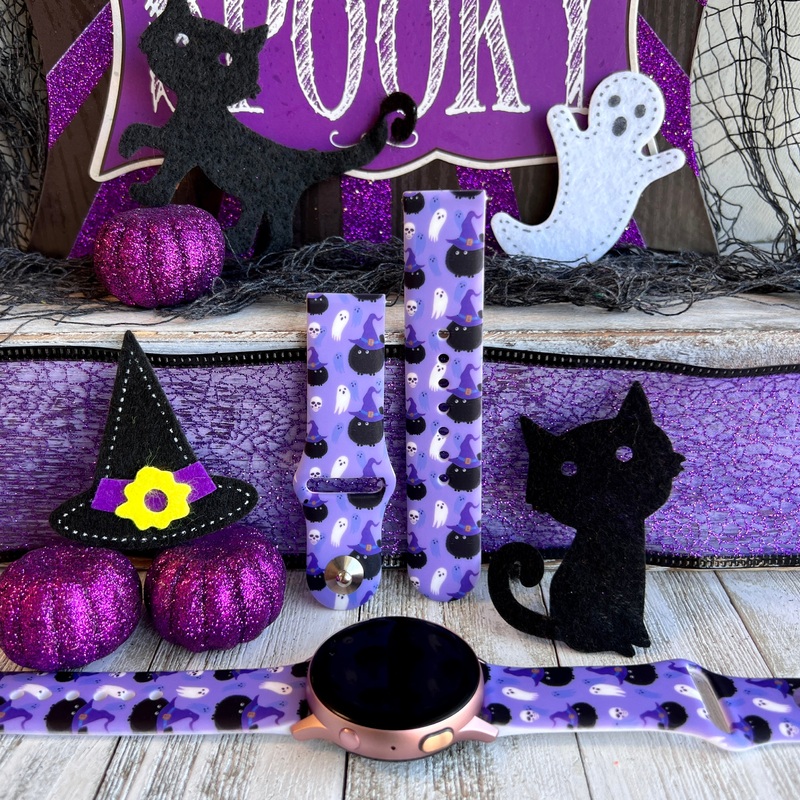 Ghostly Whisker’s Print Silicone Band For Samsung Watch