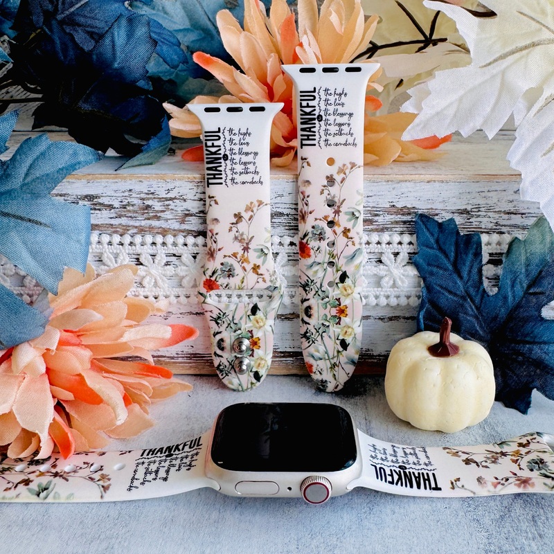 Harvest Grace Print Silicone Band For Apple Watch