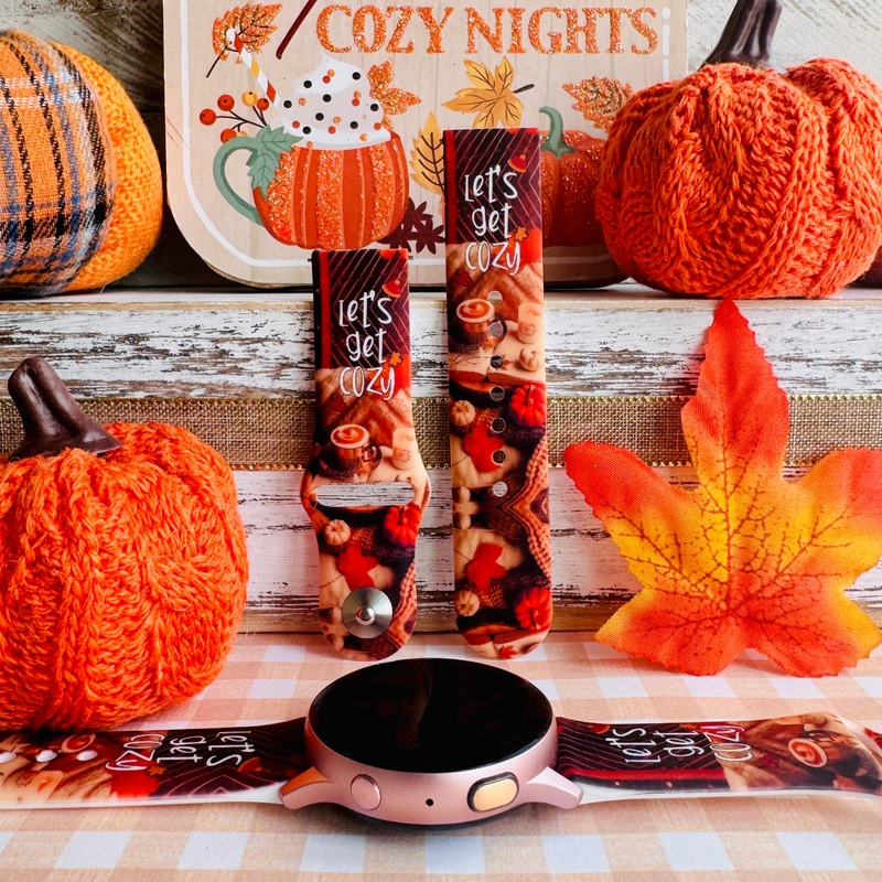 Let’s Get Cozy Print Silicone Band For Samsung Watch