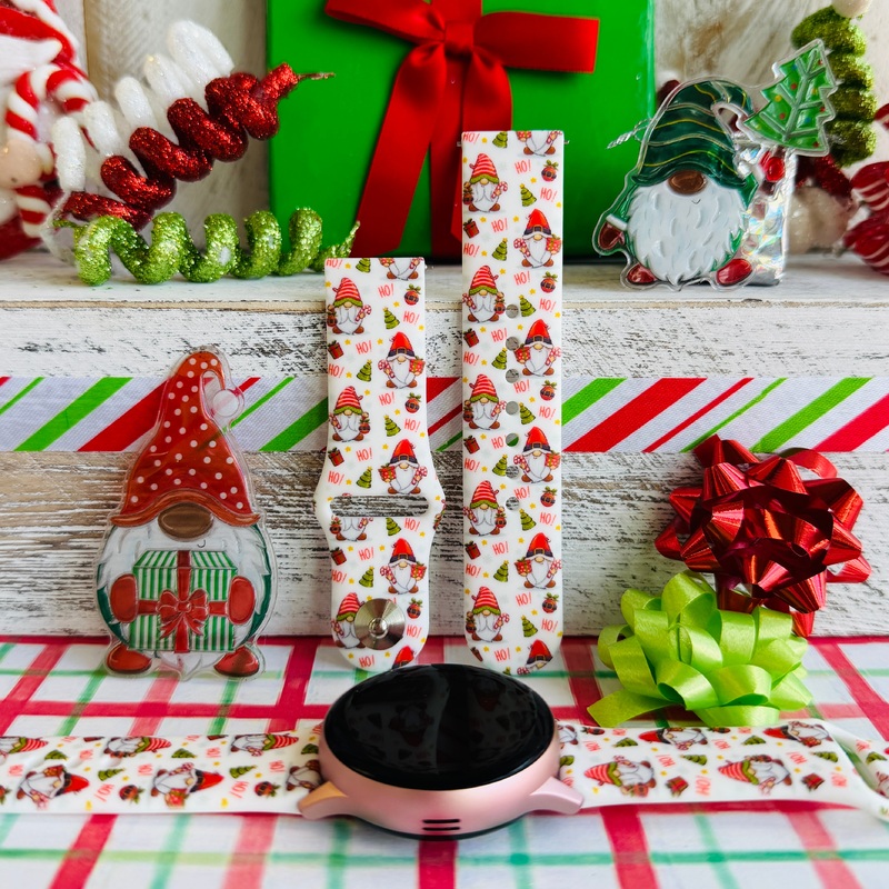 Ho Ho Gnome Print Silicone Band For Samsung Watch