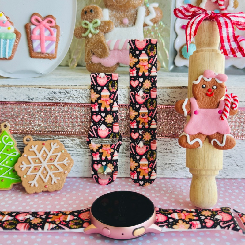 Merry Mugs & Ginger Hugs Print Silicone Band For Samsung Watch