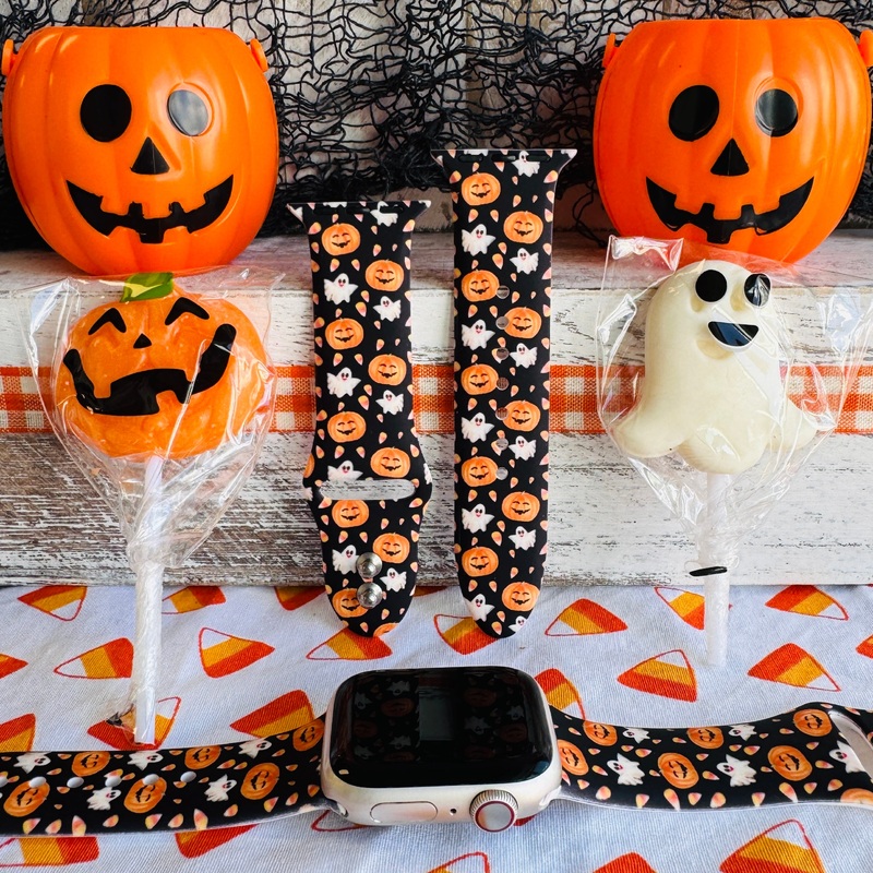 Sweet & Spooky Print Silicone Band For Apple Watch