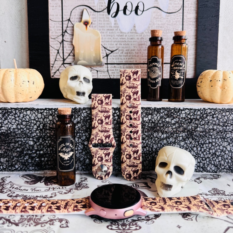 Vintage Haunt Print Silicone Band For Samsung Watch