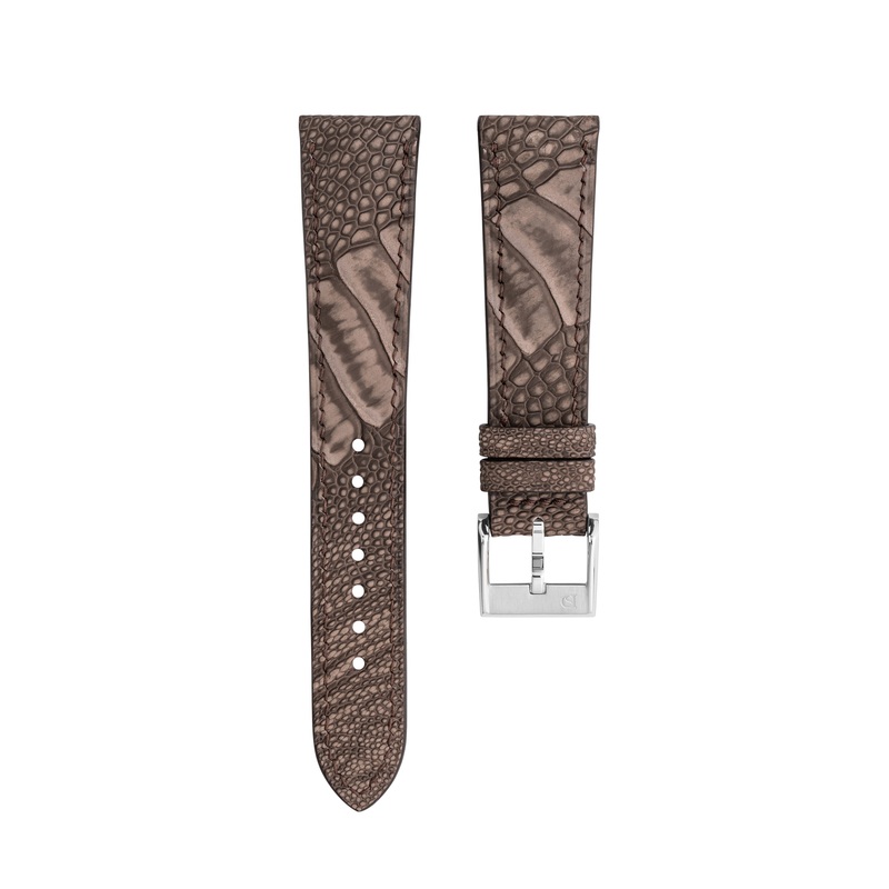 Nubuck Luchese Cigar Ostrich Leg Signature Strap