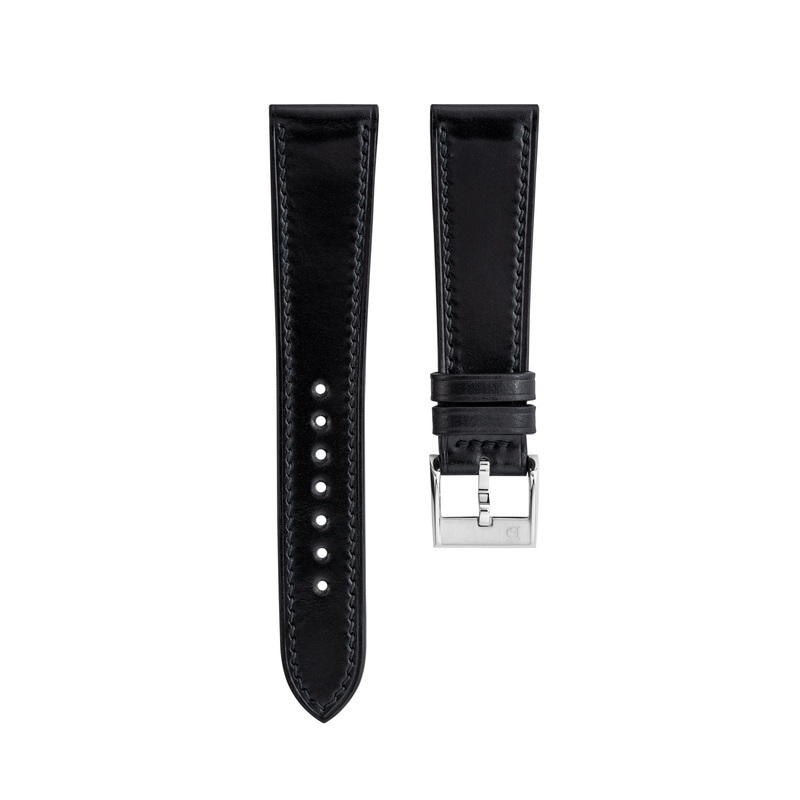 Black Shell Cordovan Slim Strap