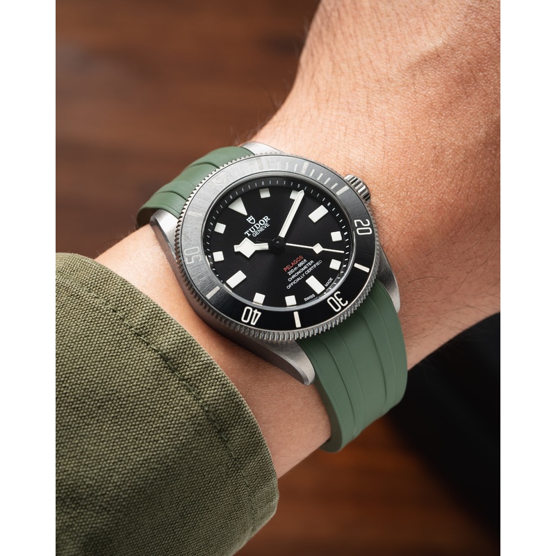 Olive Green CTS Rubber Strap for Tudor Pelagos 39