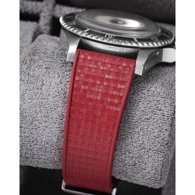 Red Mosaic CTS Rubber Strap