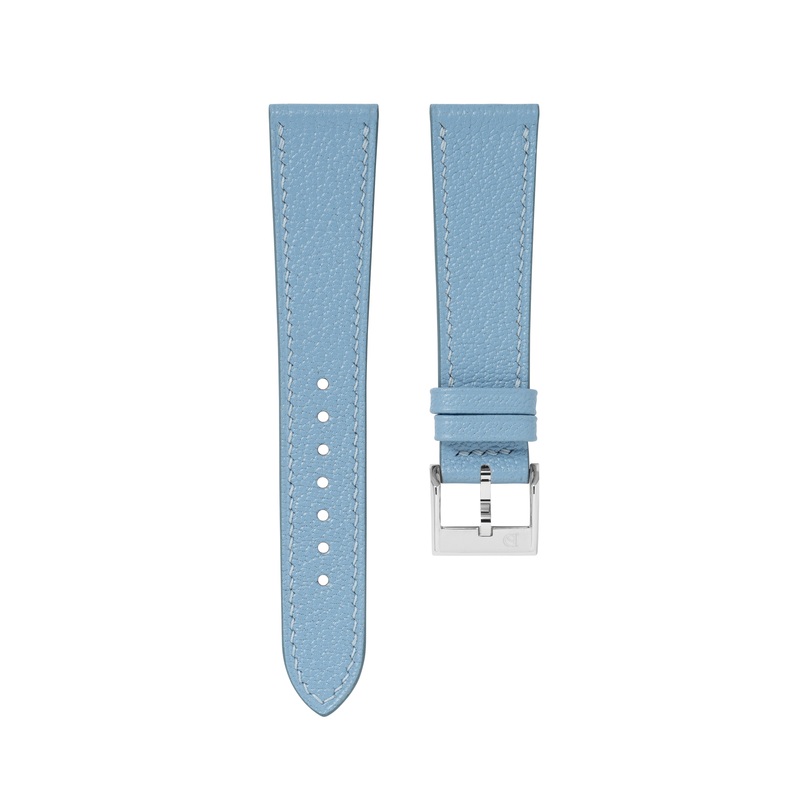 Baby Blue Chevre Slim Strap